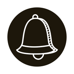 bell sound doodle block style icon