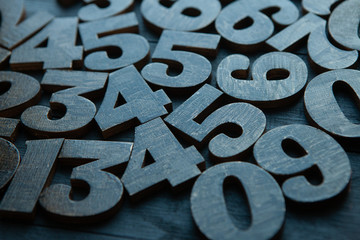 Background of numbers. from zero to nine. Numbers texture. Finance data concept. Mathematic. Seamless pattern with numbers. financial crisis concept. Business success. 