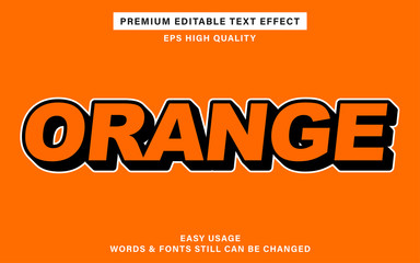 orange text effect