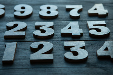 Background of numbers. from zero to nine. Numbers texture. Finance data concept. Mathematic. Seamless pattern with numbers. financial crisis concept. Business success. 