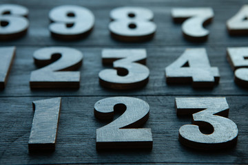 Background of numbers. from zero to nine. Numbers texture. Finance data concept. Mathematic. Seamless pattern with numbers. financial crisis concept. Business success. 