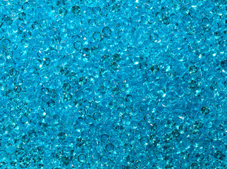 Background pattern of blue rhinestone crystals