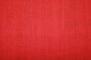 Red burlap jute canvas texture background