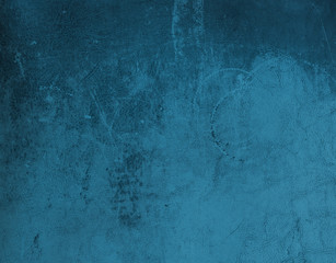 Grunge background of blue leather texture