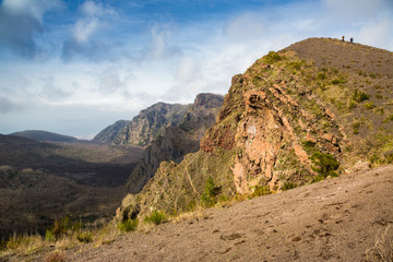 Monte Somma, Naples (Italy) - This trekking route is a challenging hiking which leads to the ridges of Mount Somma, between rocky outcrops and lush forests, to “Cognoli”, the peaks of the mount