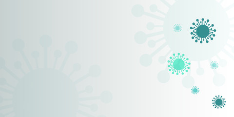 Coronavirus abstract background. Medical background for banner or other design, microorganisms on a light background.