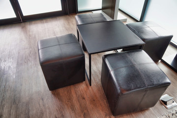 Modern chair and table in the office room