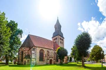 Fototapeta na wymiar Kirche, Hofgeismar, Hessen, Deutschland 