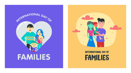 Fototapeta na wymiar International Day Of Families Background Illustration Vector