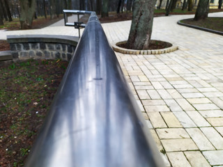 metal railing in the park