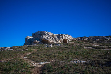 The murgie, characteristic hills present in Lucania.