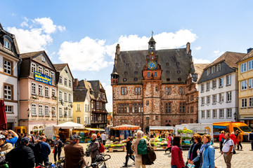 Rathaus, Markt, Marburg an der Lahn, Hessen, Deutschland 