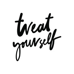 Quotes about hair and beauty. Hand lettering illustration.