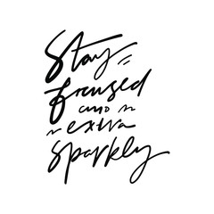 Quotes about hair and beauty. Hand lettering illustration.