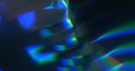  abstract dynamic blue background in the form of aberration and glare from glass and crystal