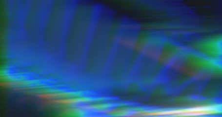  abstract dynamic blue background in the form of aberration and glare from glass and crystal