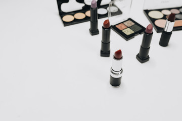 Many professional cosmetics for make up