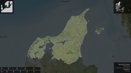 Nordjylland, Denmark - composition. Satellite