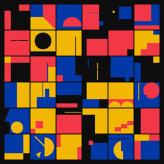 Bauhaus Abstract Vector Composition Design