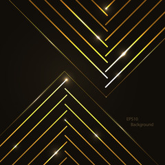 Abstract backgroud with gold color line design