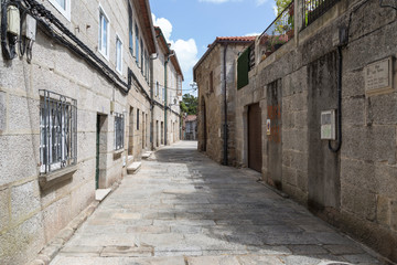 empty Tui street, Galicia, Spain