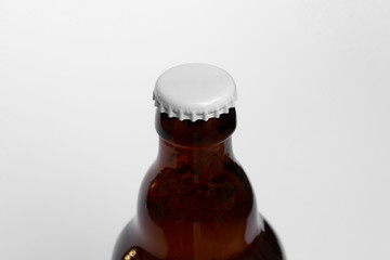 Bottle Cap Mock-Up.Close-Up of a Beer bottle Cap Mockup with on white background.