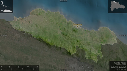 Puerto Plata, Dominican Republic - composition. Satellite