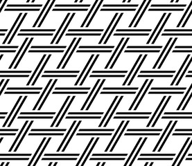 Vector geometric seamless pattern. Modern geometric background with intersecting stripes.