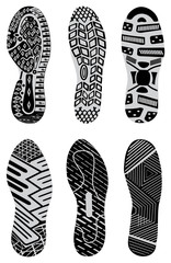 prints of shoes vector