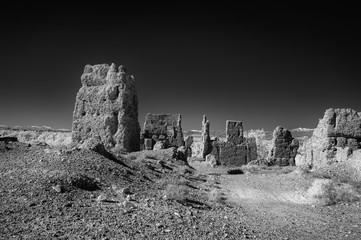 Infrared Image of Adobe Ruins, Morocco