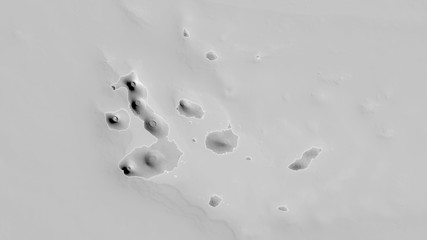 Galápagos, Ecuador - outlined. Grayscale