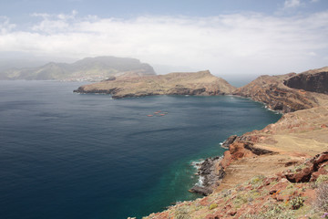 Fototapeta premium Madère, isthme et traits de côtes de São Lourenço