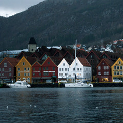 Wzgórza w Bergen, Norwegia © Borys