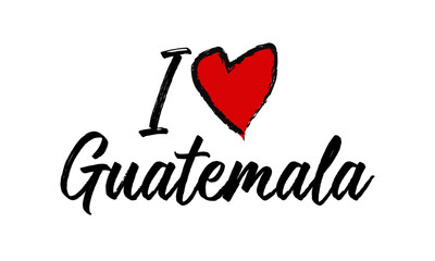  i love guatemala Creative  Cursive Text  Typography Template.