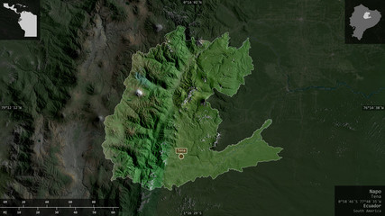 Napo, Ecuador - composition. Satellite