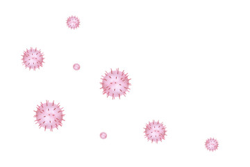 Corona virus 2019 on white background with space for text