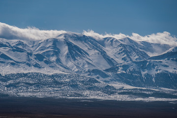 Fototapeta na wymiar Atlas Mountains with Fresh Snow, Morocco