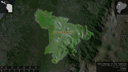 Santo Domingo de los Tsáchilas, Ecuador - composition. Satellite