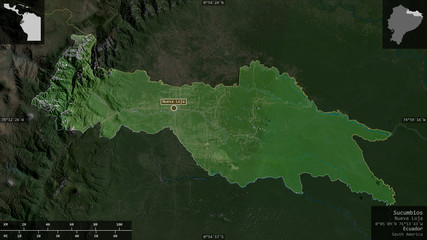 Sucumbios, Ecuador - composition. Satellite