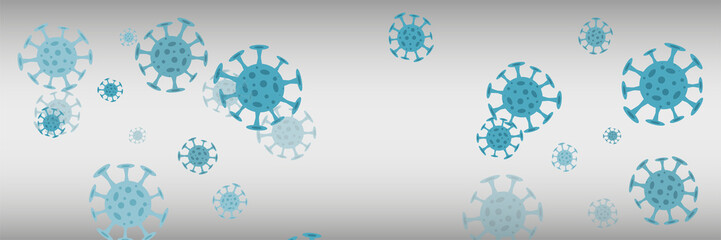 Banner, background concept about coronavirus outbreak in 2020. World Coronavirus Cell China Influenza Respiratory