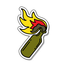 molotov doodle icon, vector illustration