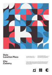 Swiss Design Style Vector Poster Template