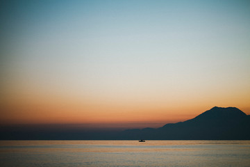 Sunset view by the beach