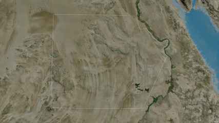 Al Wadi al Jadid, Egypt - outlined. Satellite