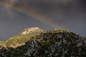 Rainbow and Mountains, Chefchaouen, Morocco