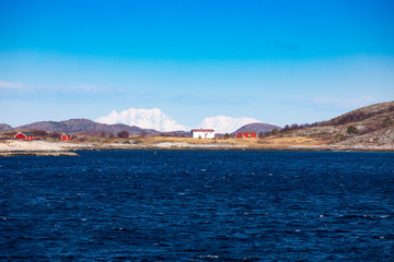 Fototapeta premium Spring trip to Helloeya iBrønnøy municipality, Nordland county