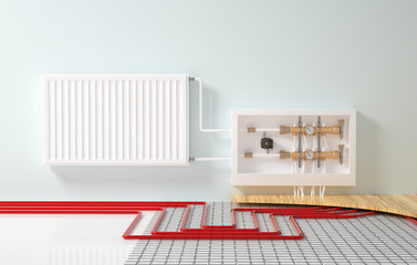 Floor heating installation diagram