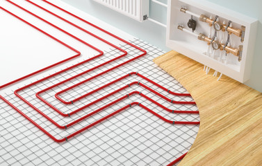 Floor heating installation diagram