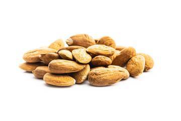 Dried almonds nuts.