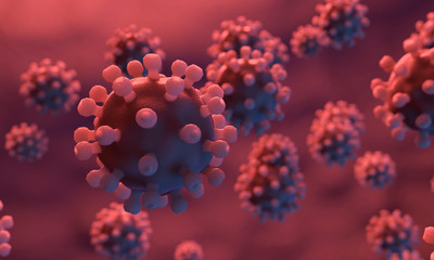 3D rendering rendering rendering of coronavirus